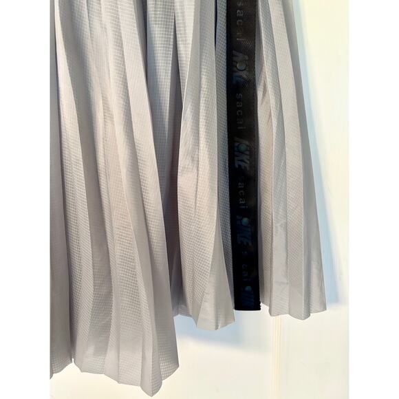 Sacai X Nike Gray Pleated Midi Skirt Nike- Size Medium - Picture 2 of 6